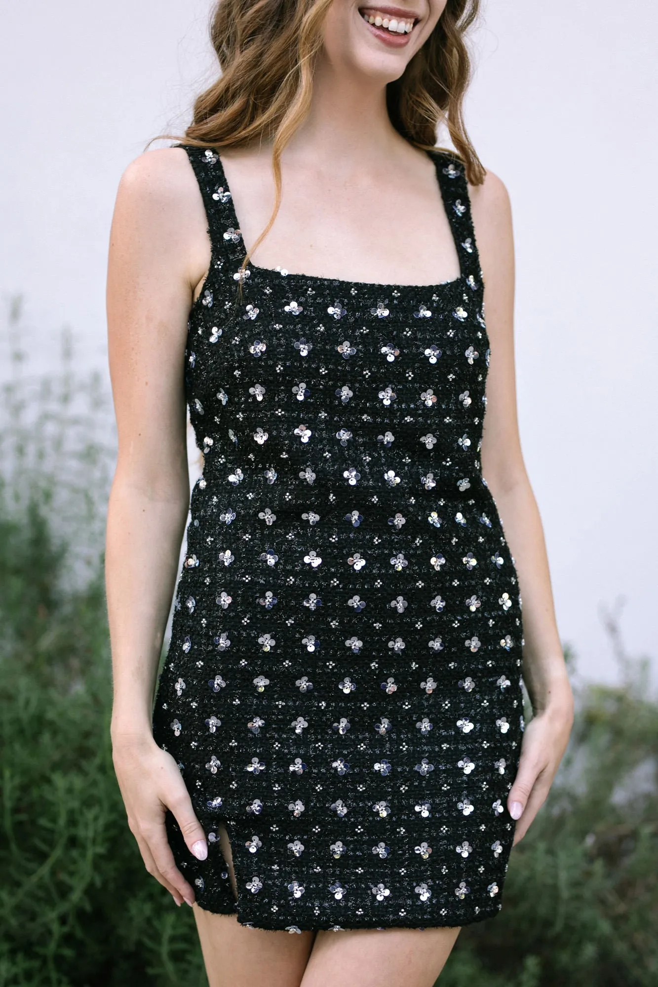 Jazz Sequin Tweed Mini Dress sold by Morning Lavender product image thumbnail 3