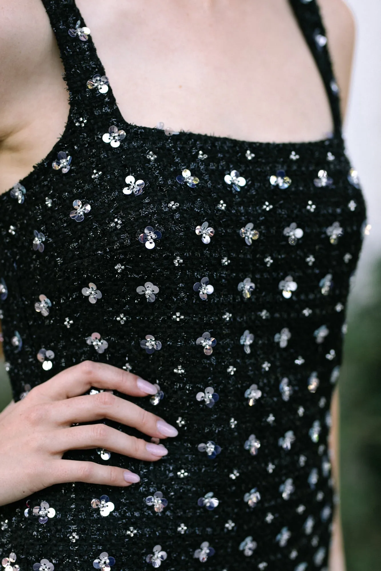 Jazz Sequin Tweed Mini Dress sold by Morning Lavender product image thumbnail 2