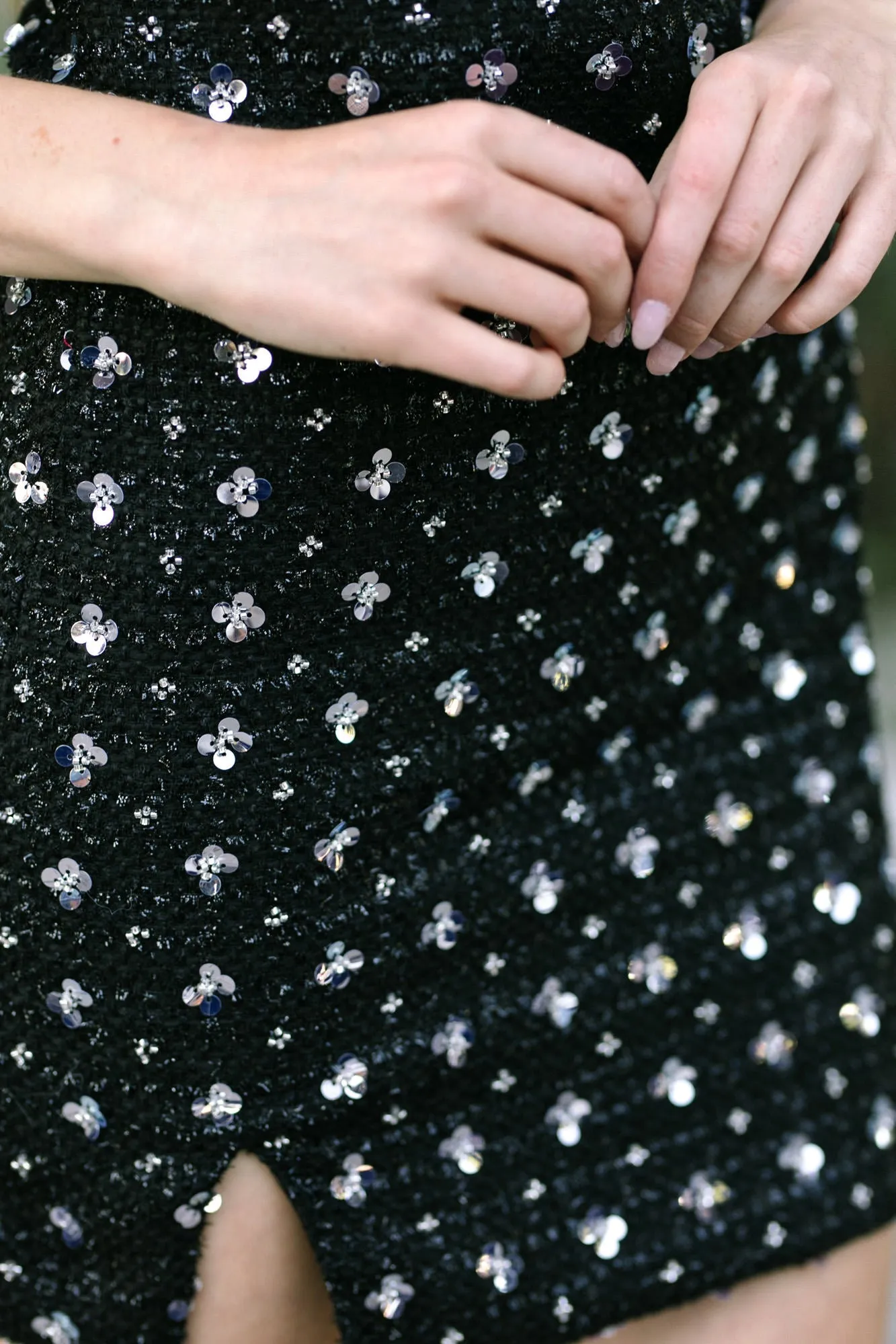 Jazz Sequin Tweed Mini Dress sold by Morning Lavender product image thumbnail 5