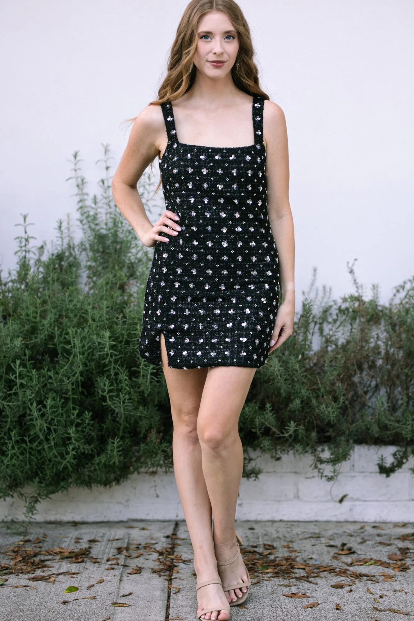 Jazz Sequin Tweed Mini Dress sold by Morning Lavender