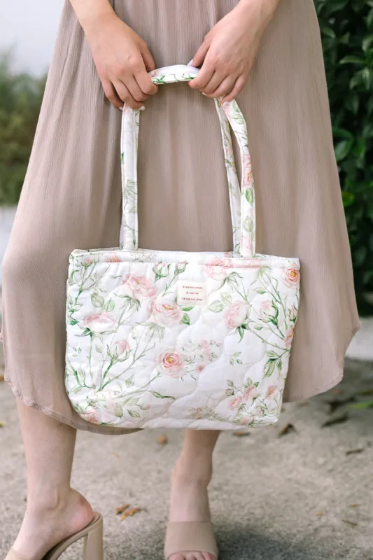 Rebecca Floral Quilted Tote sold by Morning Lavender