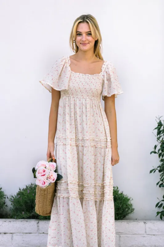 Jamila Smocked Floral Dress sold by Morning Lavender