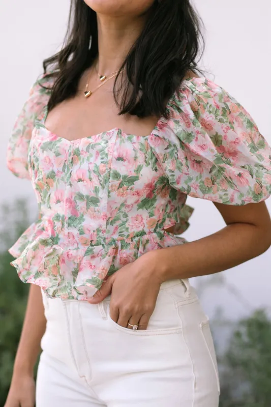 Phyllis Puff Sleeve Corset Top sold by Morning Lavender