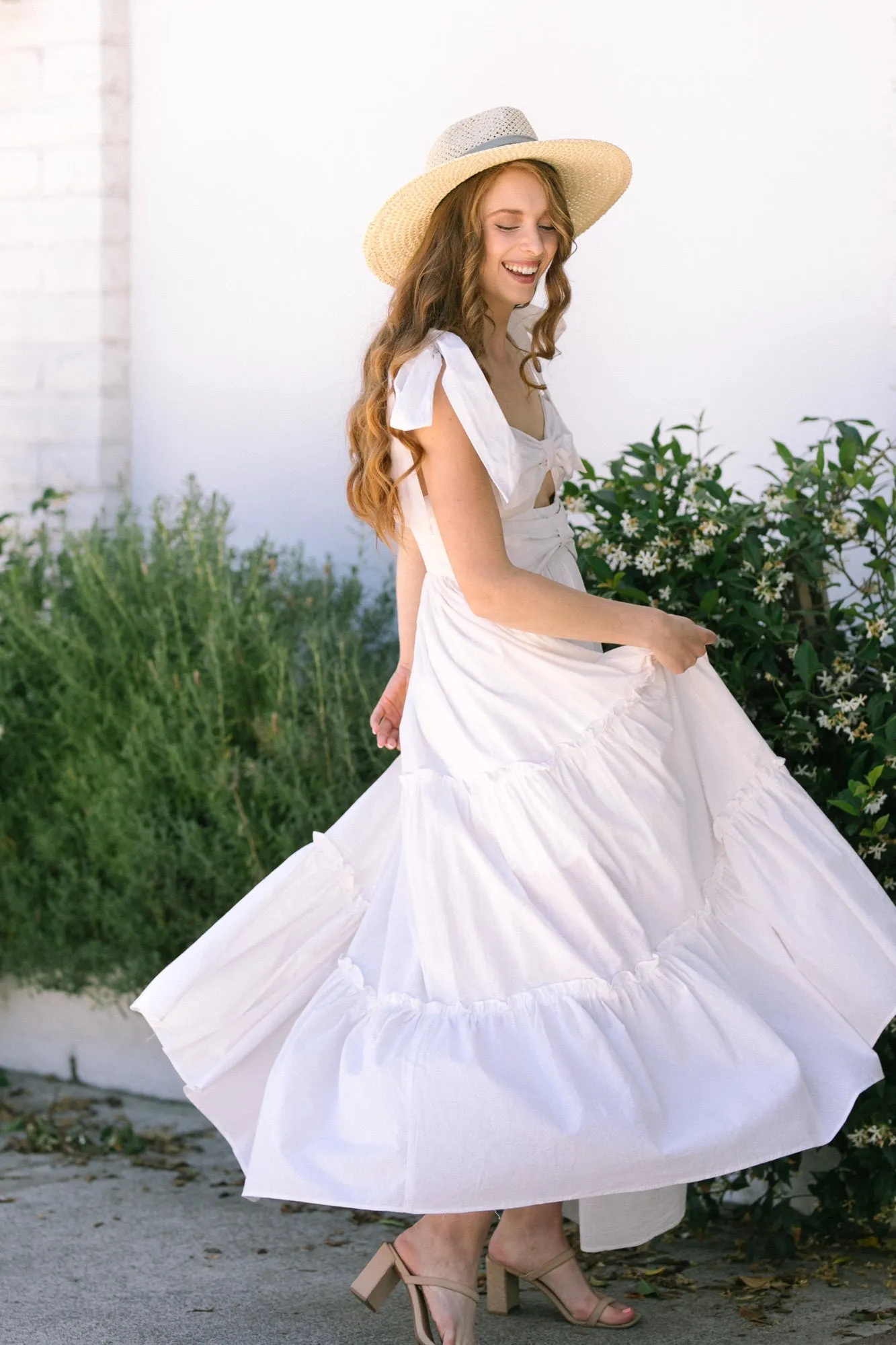 Tehani Bow Tiered Dress sold by Morning Lavender product image thumbnail 3