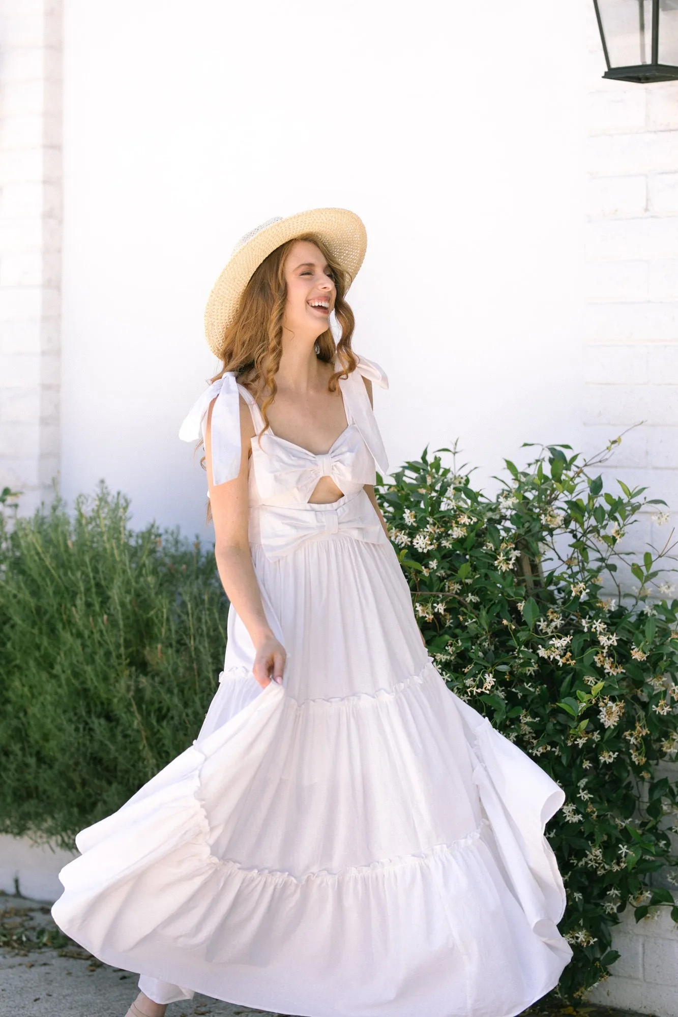 Tehani Bow Tiered Dress sold by Morning Lavender product image thumbnail 5