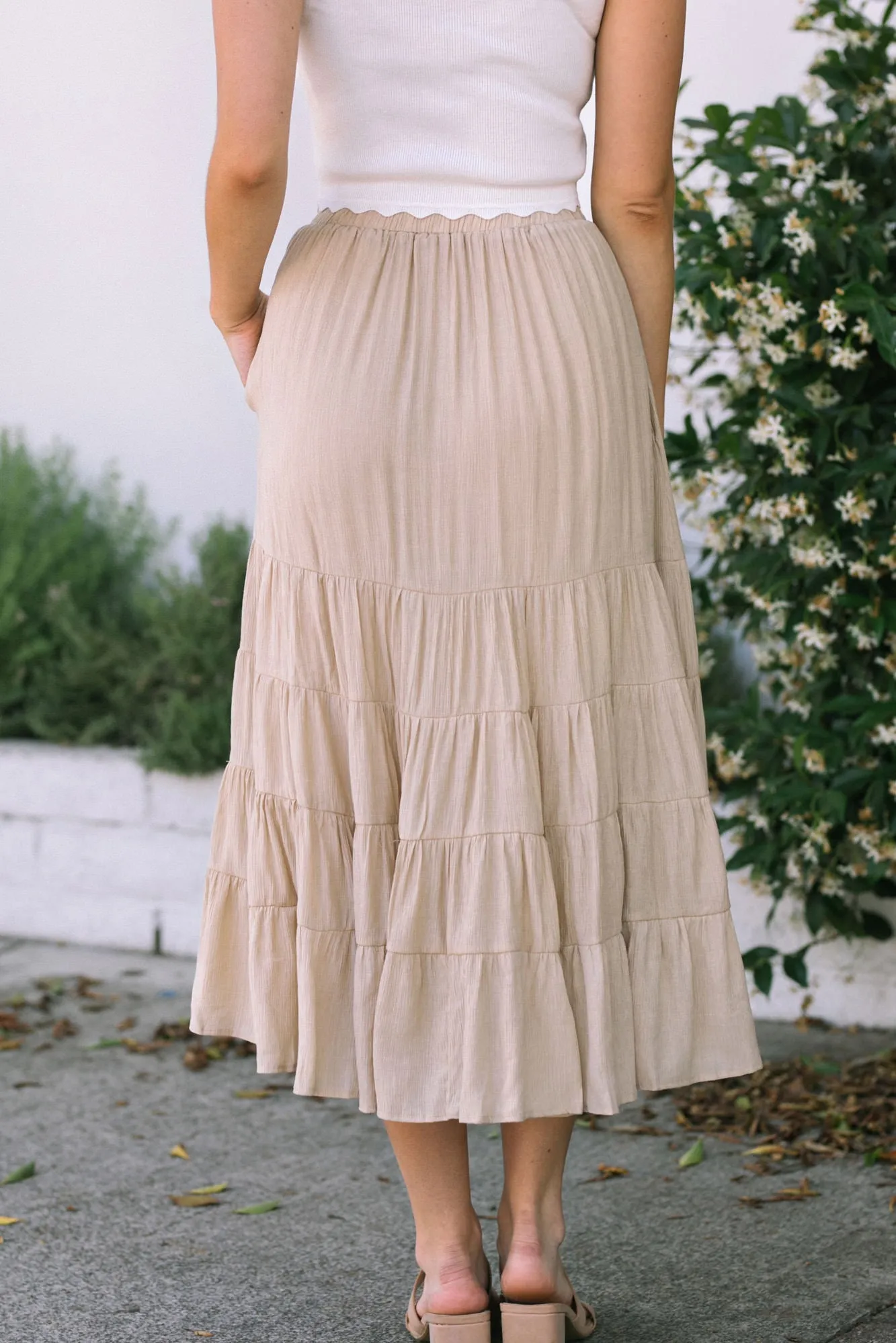 Connie Crinkled Tiered Skirt sold by Morning Lavender product image thumbnail 5