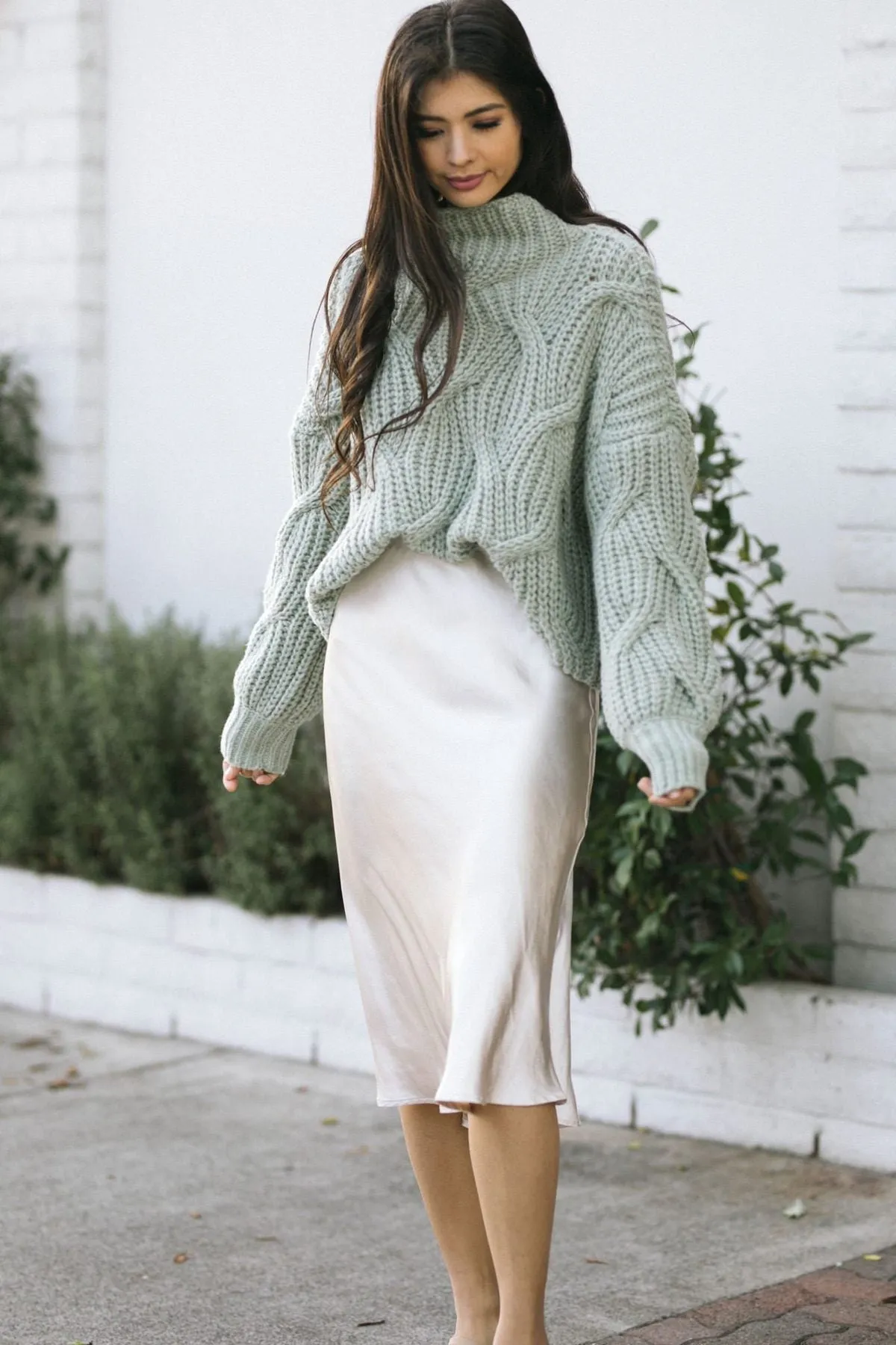 Judith Satin Midi Skirt sold by Morning Lavender product image thumbnail 3