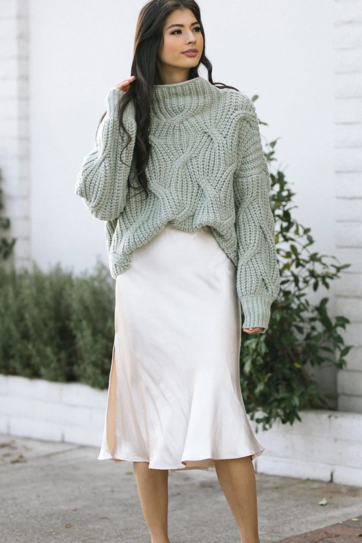 Judith Satin Midi Skirt sold by Morning Lavender product image thumbnail 2