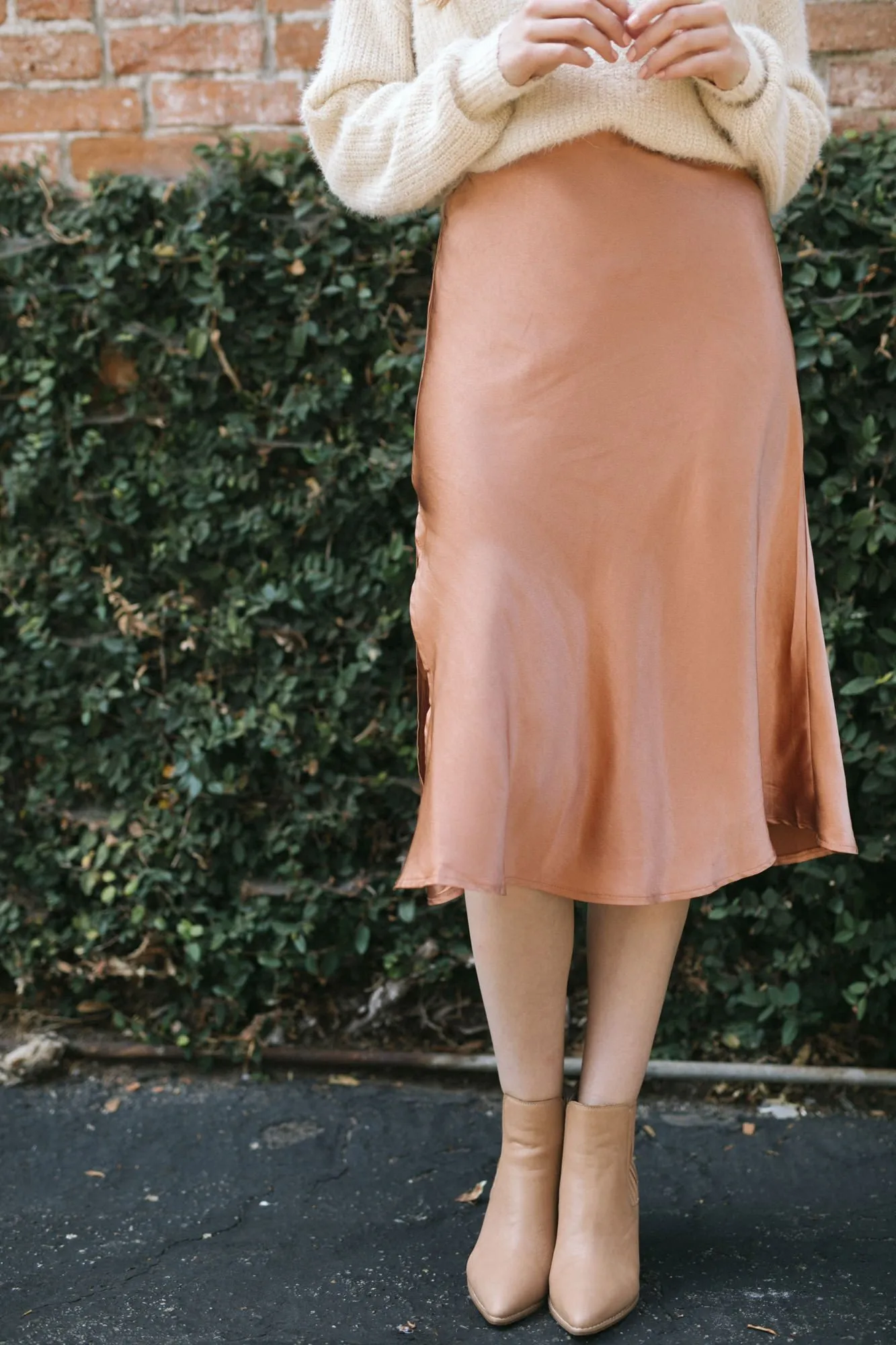 Judith Satin Midi Skirt sold by Morning Lavender product image thumbnail 5