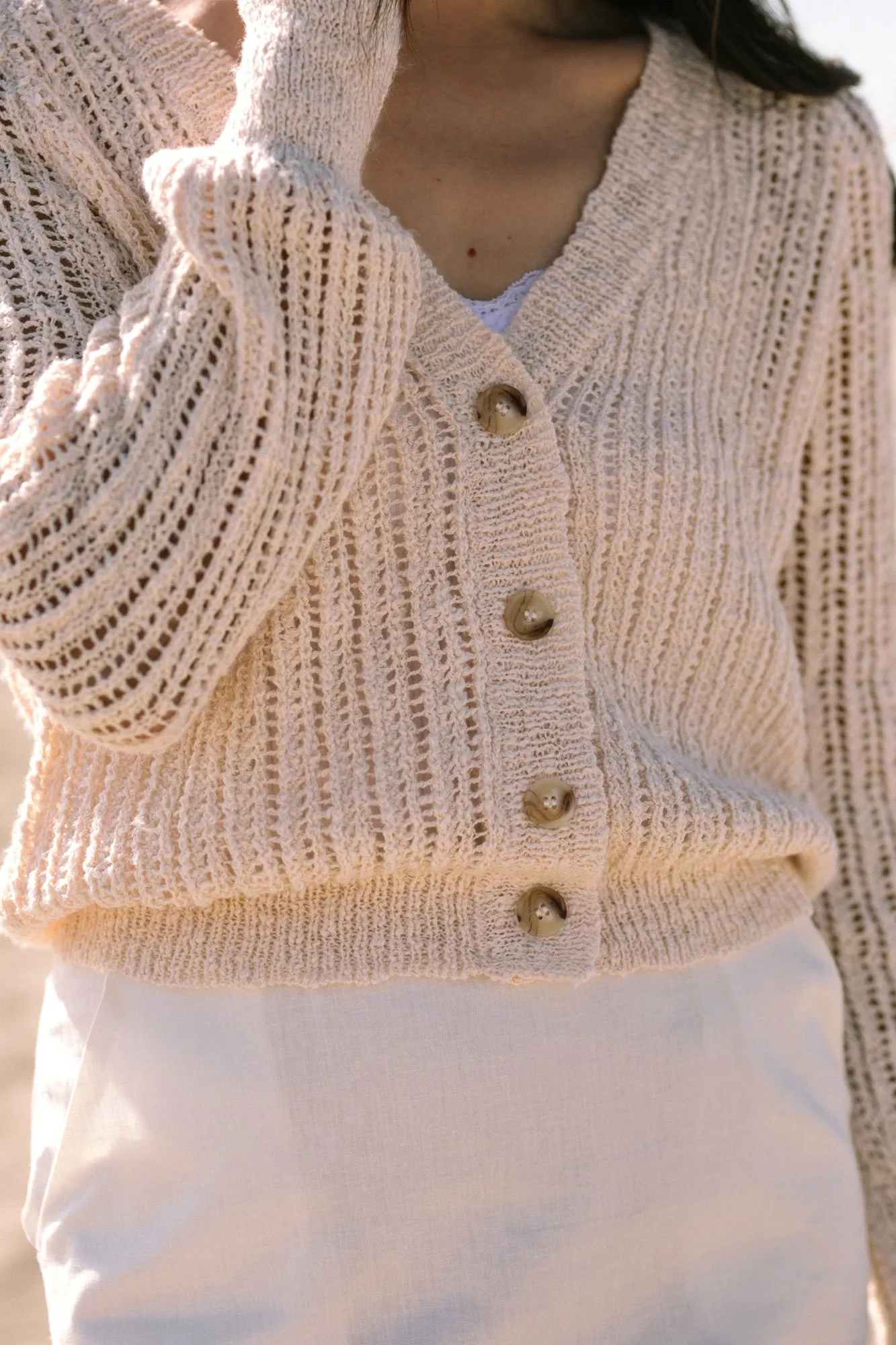 Brandy Buttoned Knit Cardigan sold by Morning Lavender product image thumbnail 3