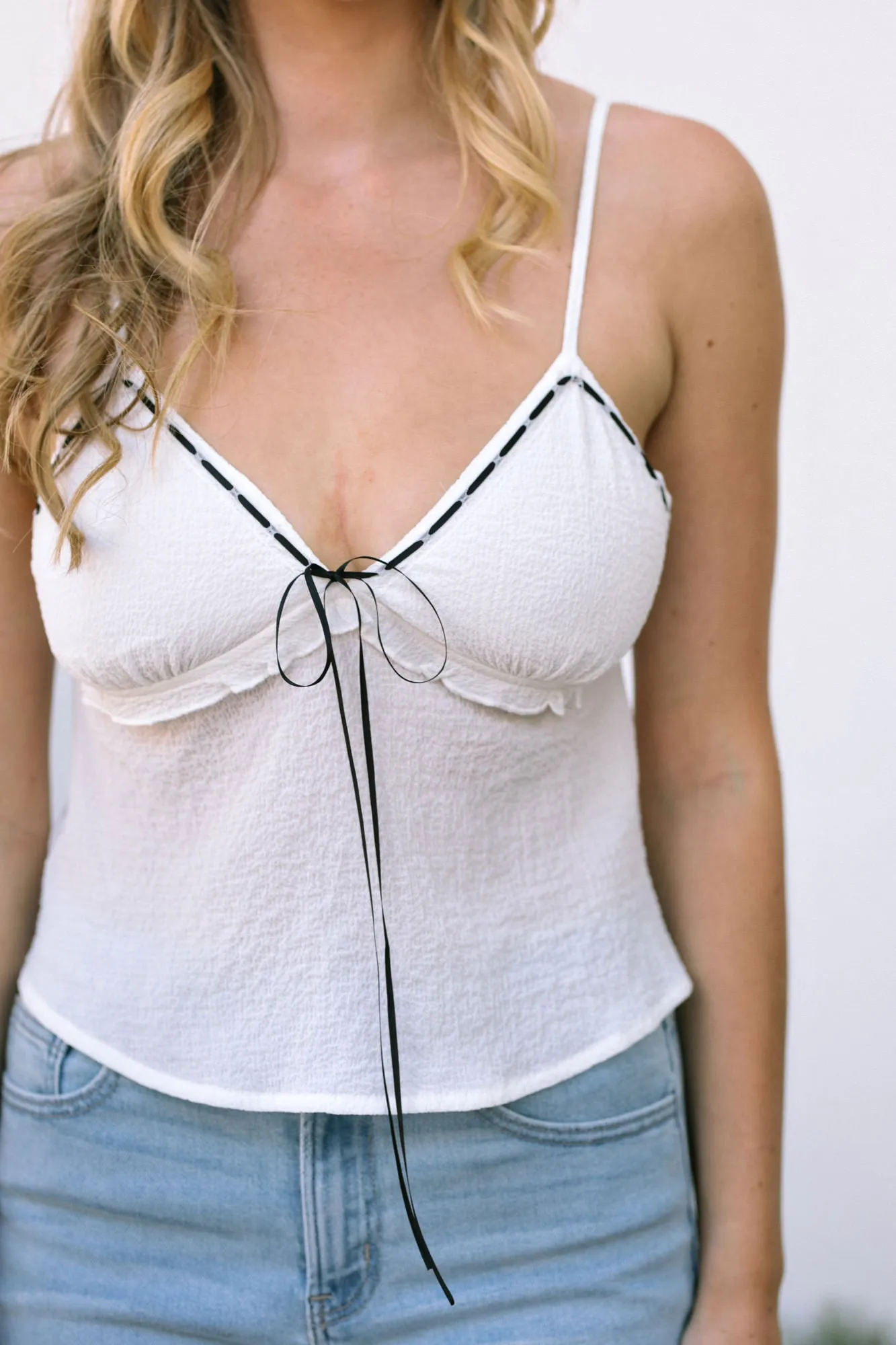 Drew Contrast Crinkled Cami sold by Morning Lavender product image thumbnail 5