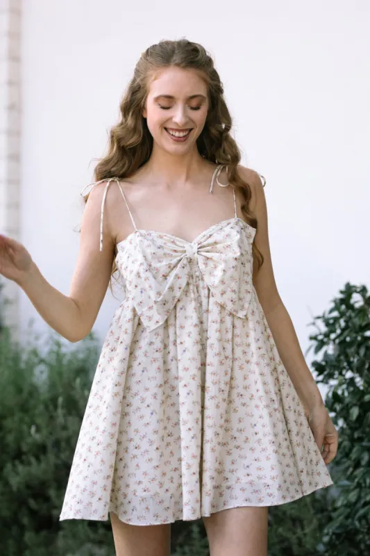 Eleanor Bow Mini Dress sold by Morning Lavender