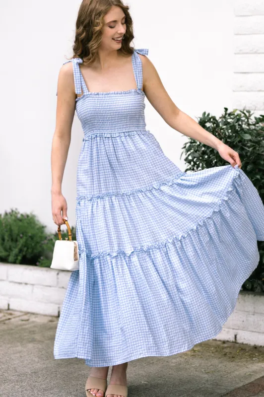 Hayden Gingham Maxi Dress sold by Morning Lavender