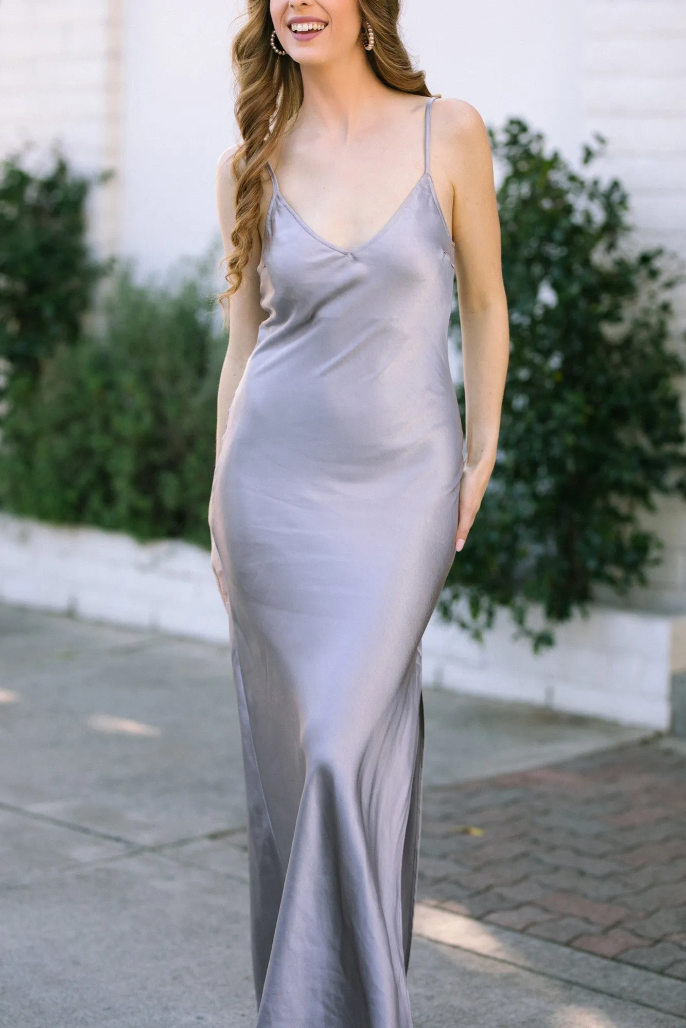 Fabienne Satin Maxi Dress sold by Morning Lavender