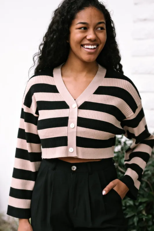Verona Cropped V-Neck Cardigan sold by Morning Lavender
