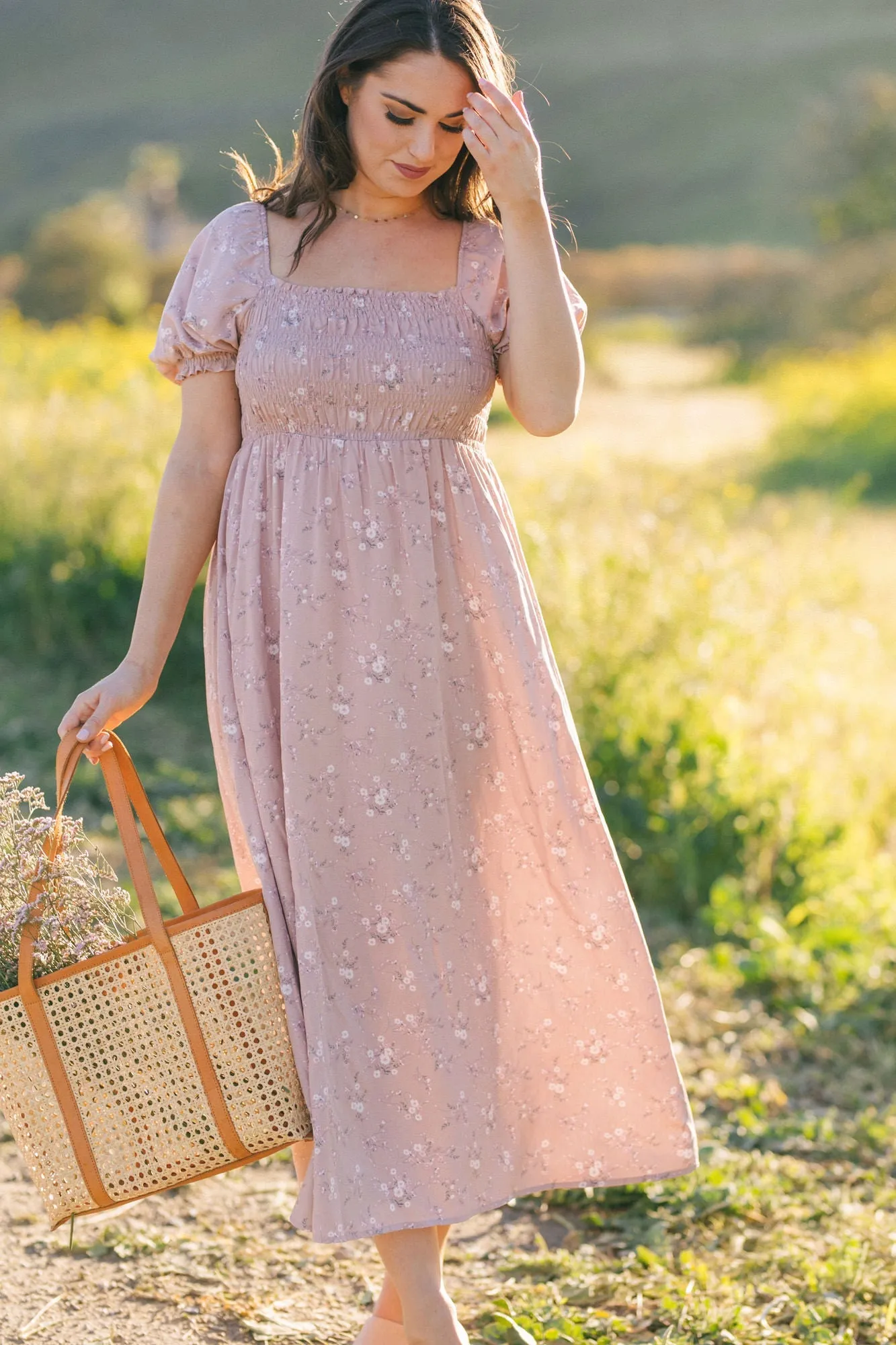 Michelle Smocked Maxi Dress sold by Morning Lavender product image thumbnail 5