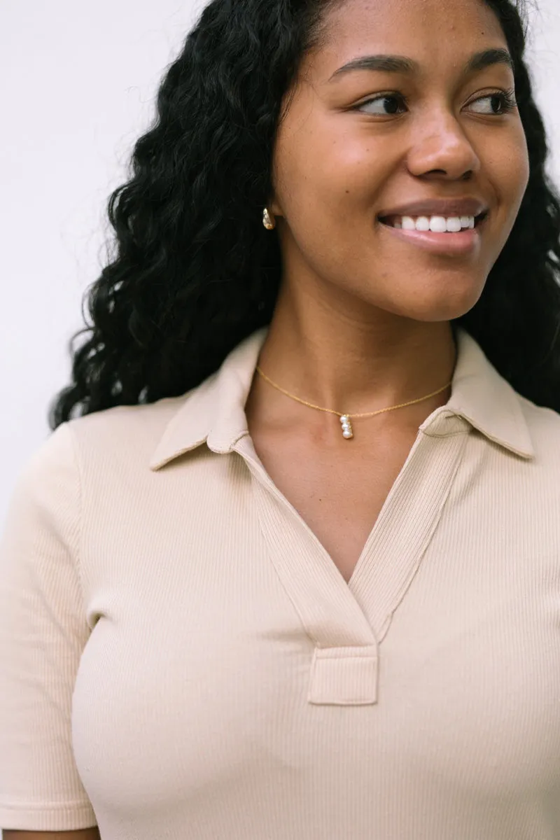 Ava Pearl Triple Drop Necklace sold by Morning Lavender