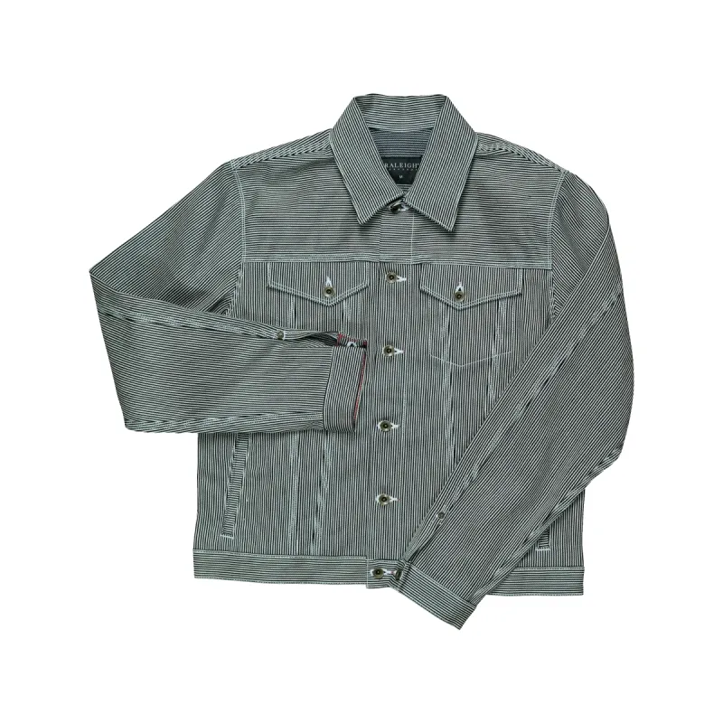 Denim Jacket | Hickory Stripe sold by Raleigh Denim Workshop