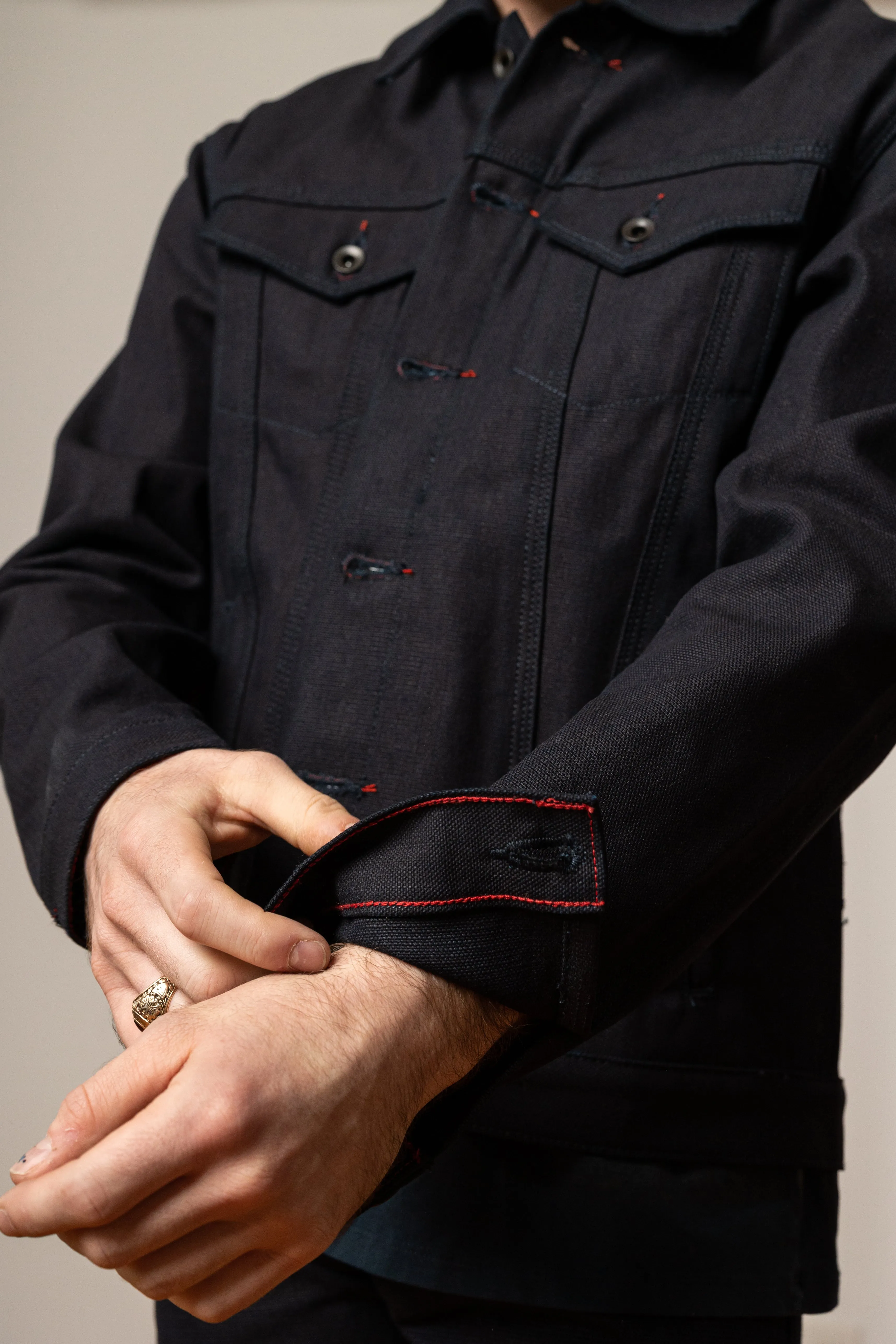 Denim Jacket | Basketweave sold by Raleigh Denim Workshop product image thumbnail 4