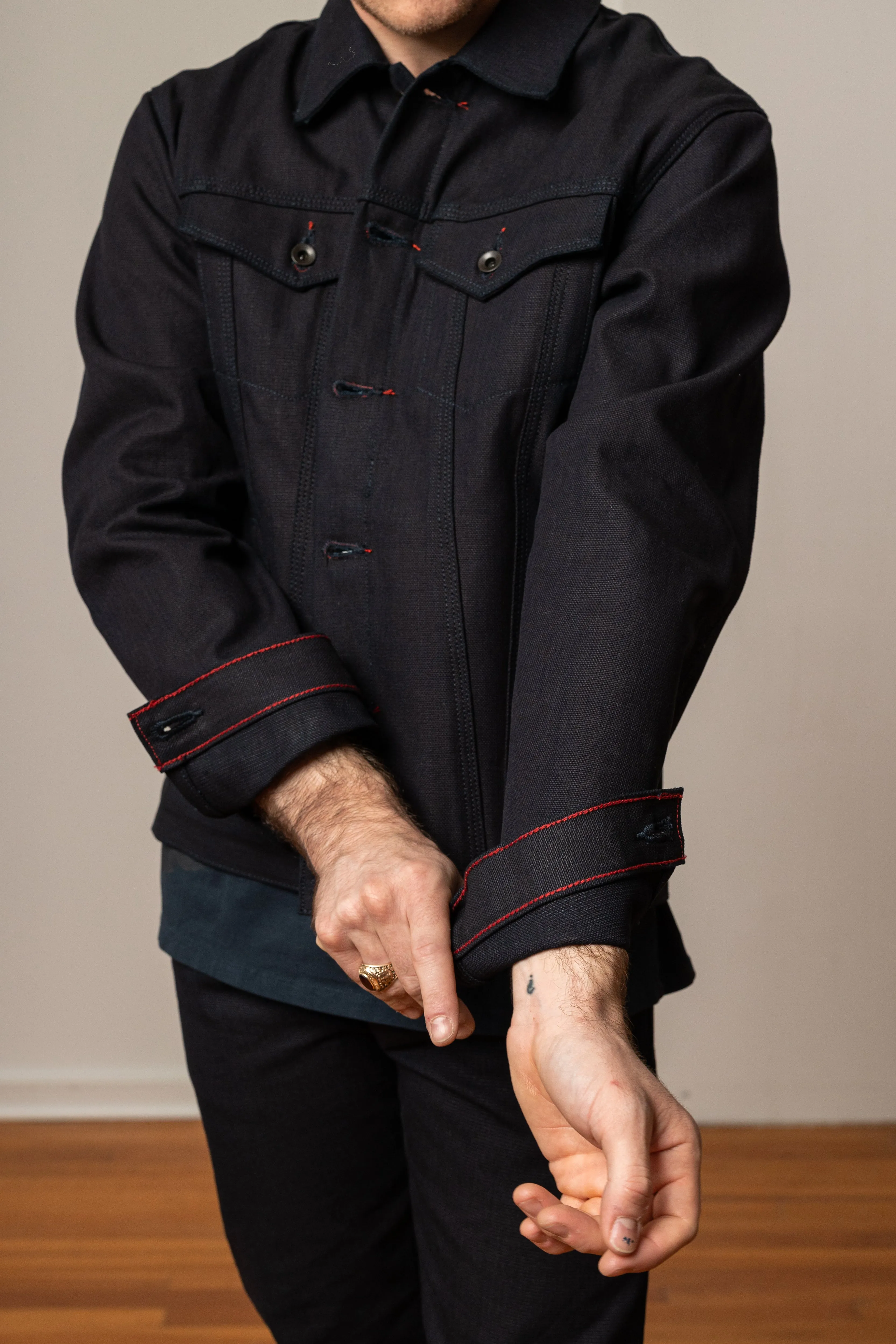 Denim Jacket | Basketweave sold by Raleigh Denim Workshop product image thumbnail 5