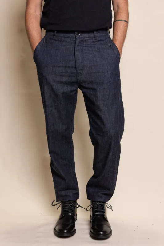 Rowan Tapered Trouser | Denim Tweed sold by Raleigh Denim Workshop