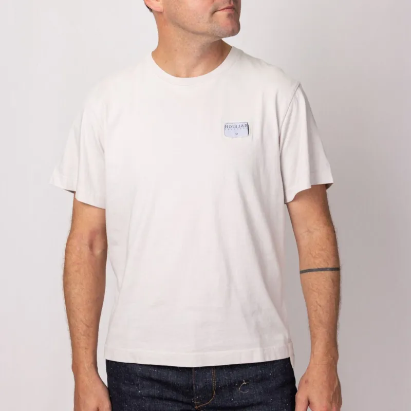 Solid Label Tee | Parchment sold by Raleigh Denim Workshop