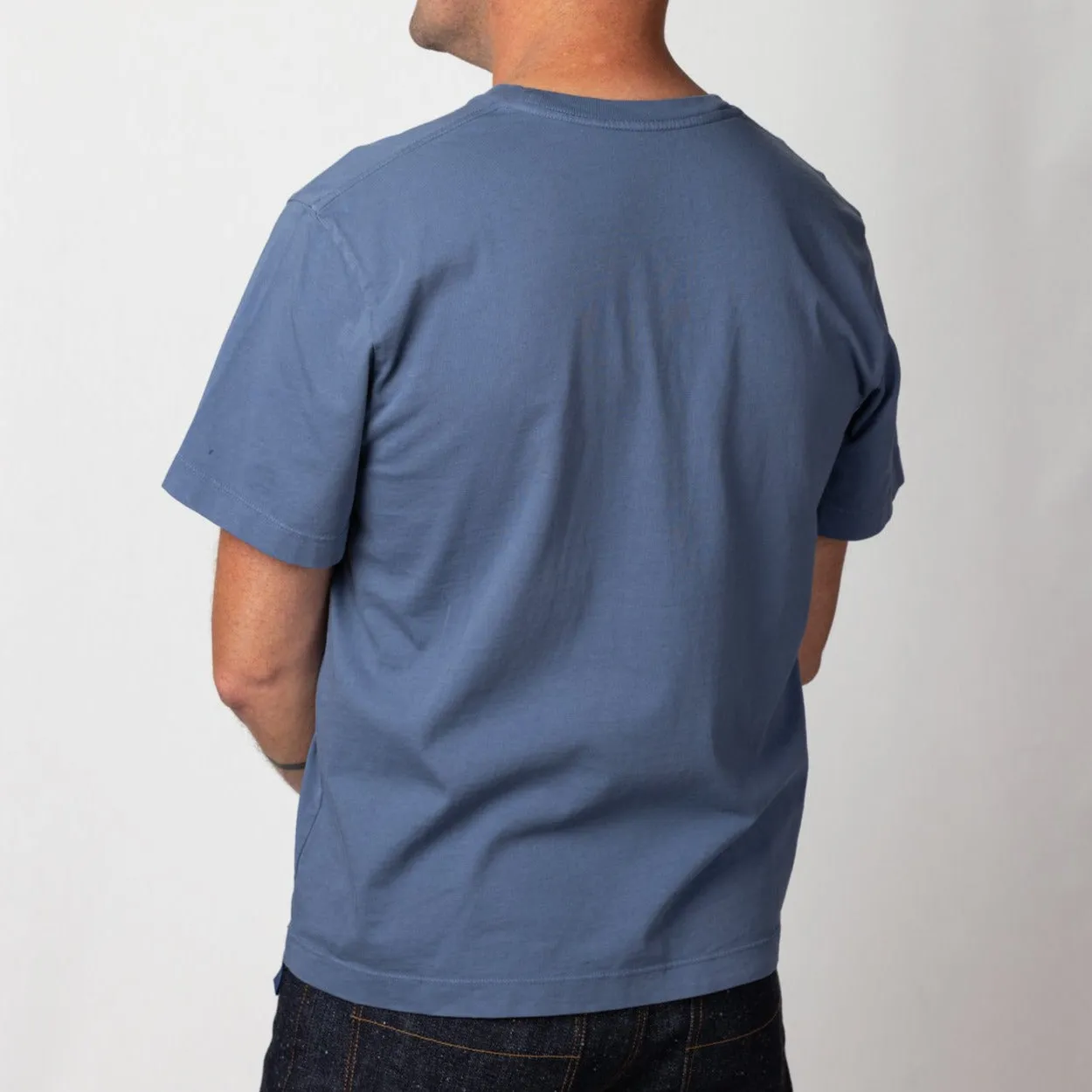 Solid Label Tee | Overcast sold by Raleigh Denim Workshop product image thumbnail 2