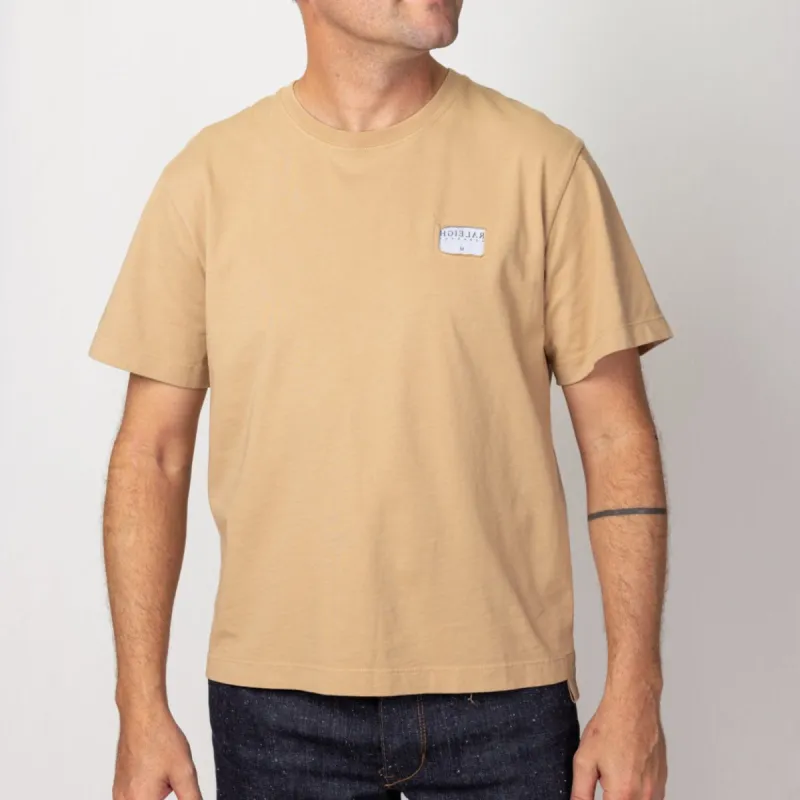 Solid Label Tee | Khaki sold by Raleigh Denim Workshop