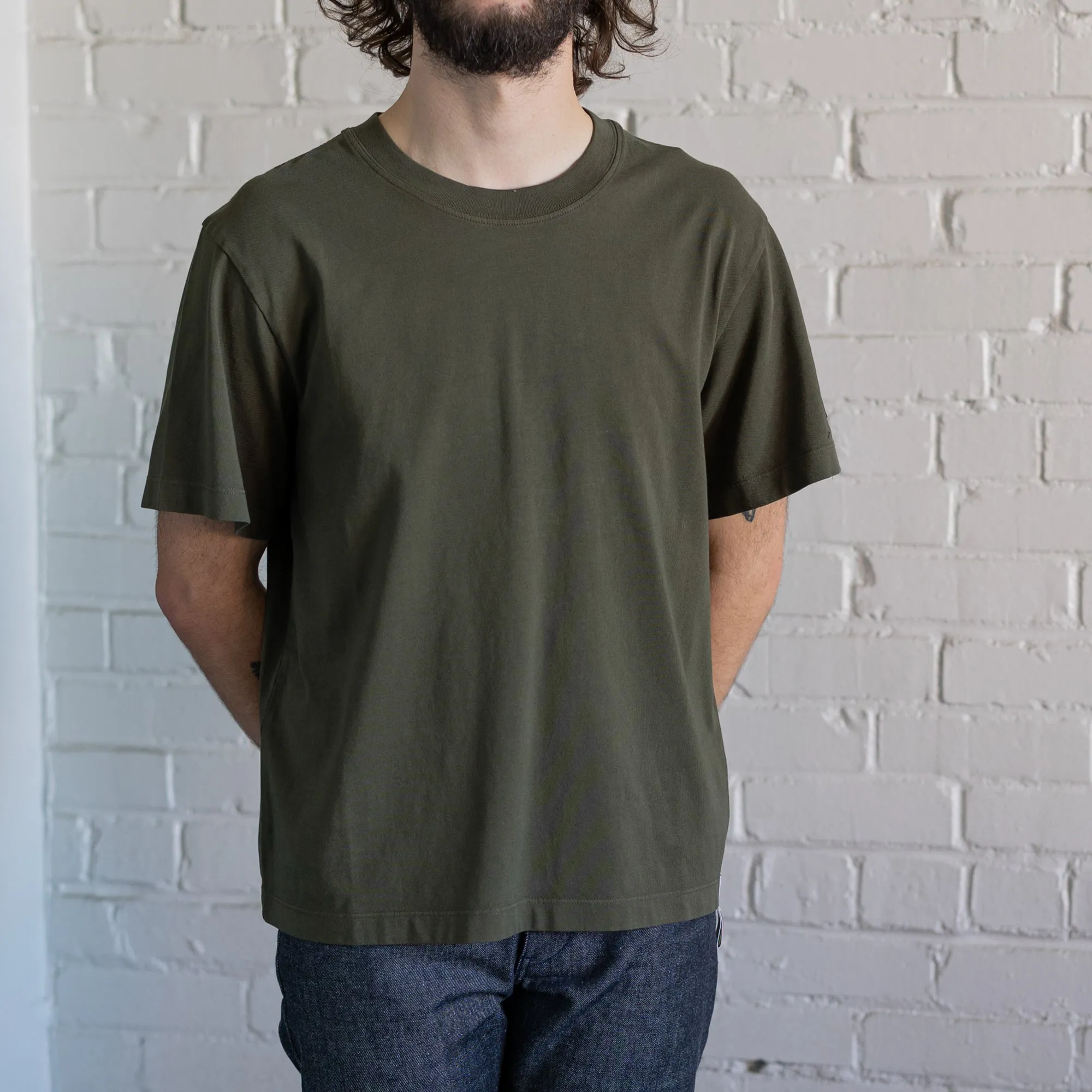 Boxy Tee | Army sold by Raleigh Denim Workshop