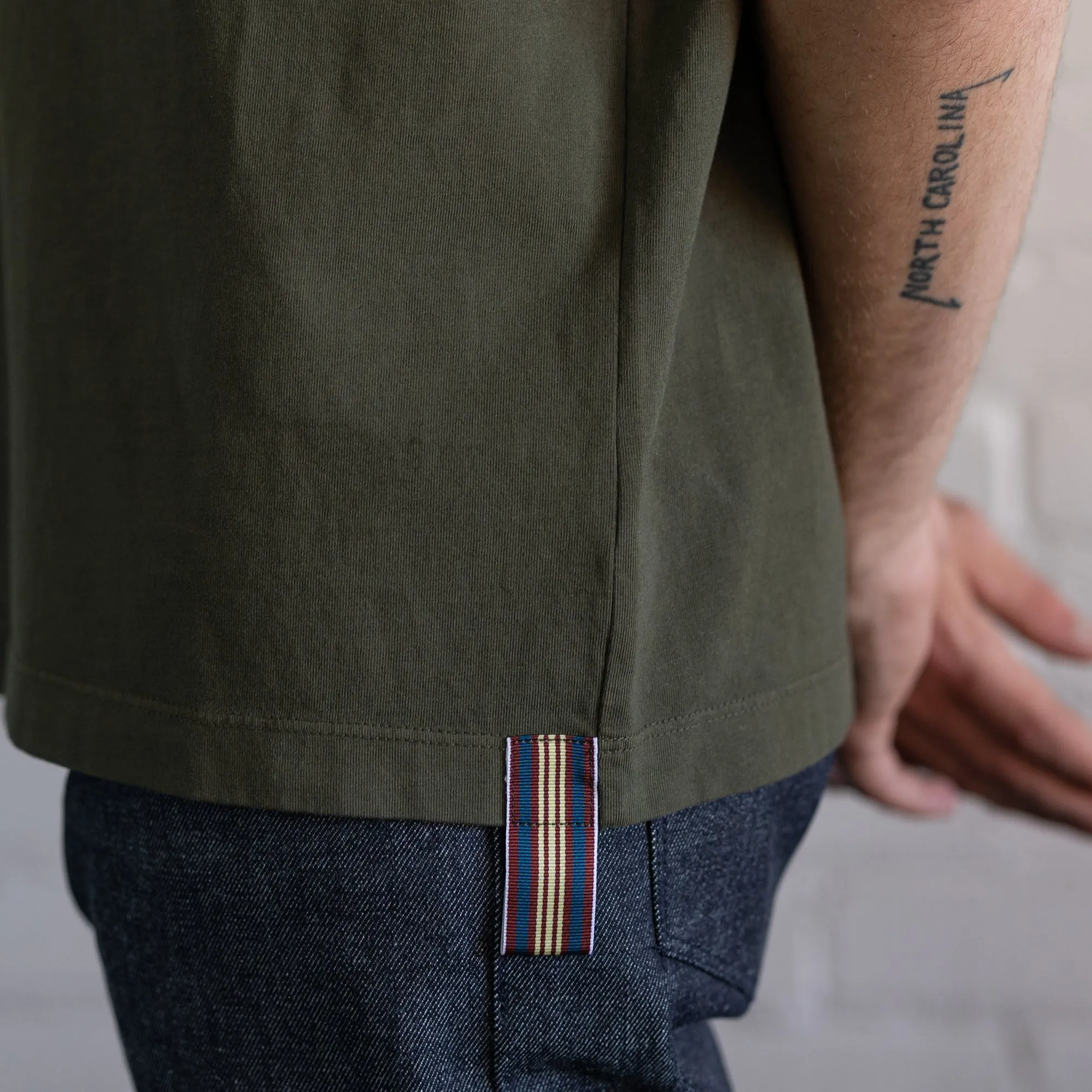 Boxy Tee | Army sold by Raleigh Denim Workshop product image thumbnail 3