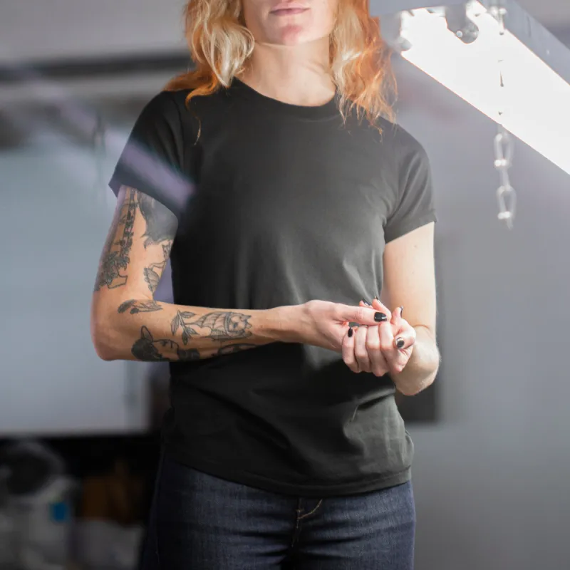 Fitted Tee | Black sold by Raleigh Denim Workshop