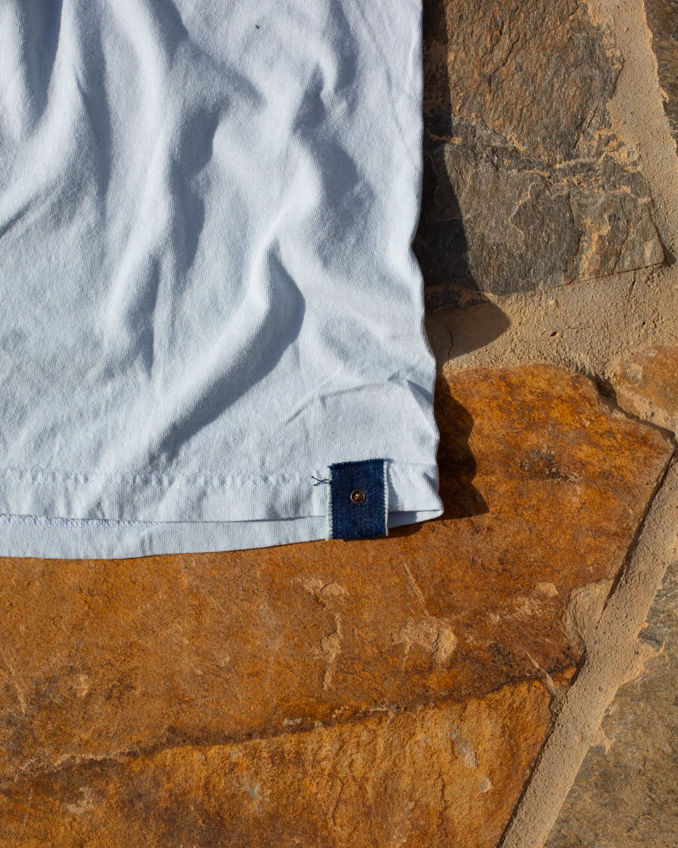Crew Neck Tab Tee | Carolina Blue sold by Raleigh Denim Workshop product image thumbnail 2