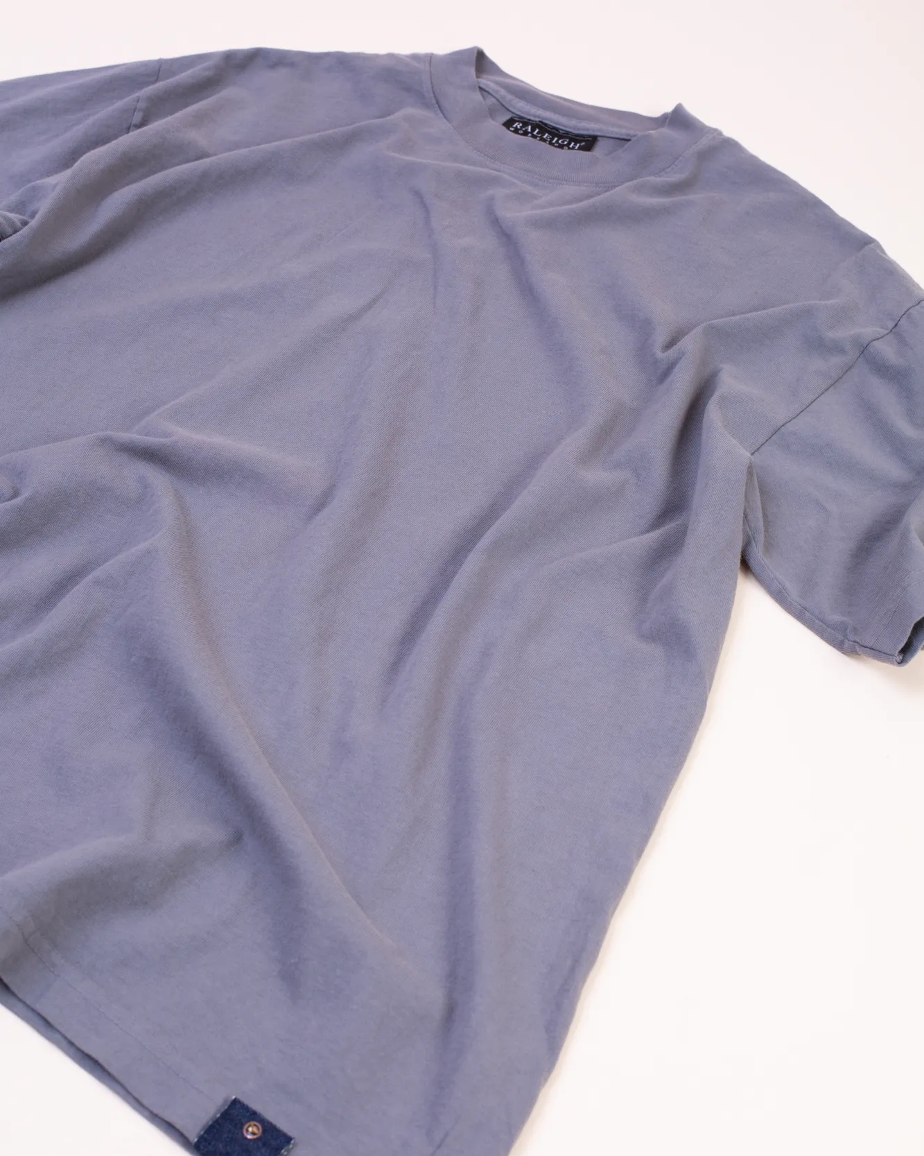Crew Neck Tab Tee | Charcoal sold by Raleigh Denim Workshop product image thumbnail 3