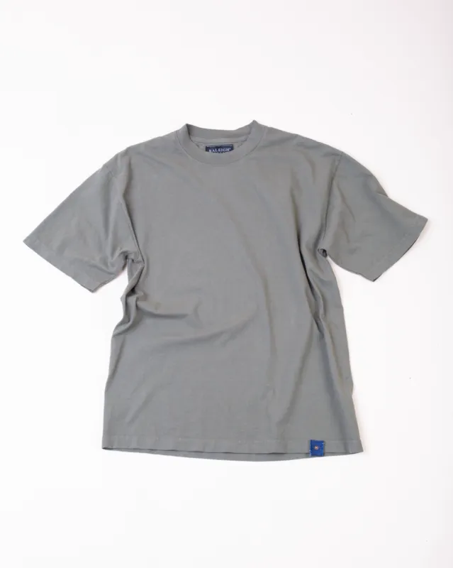 Crew Neck Tab Tee | Army sold by Raleigh Denim Workshop