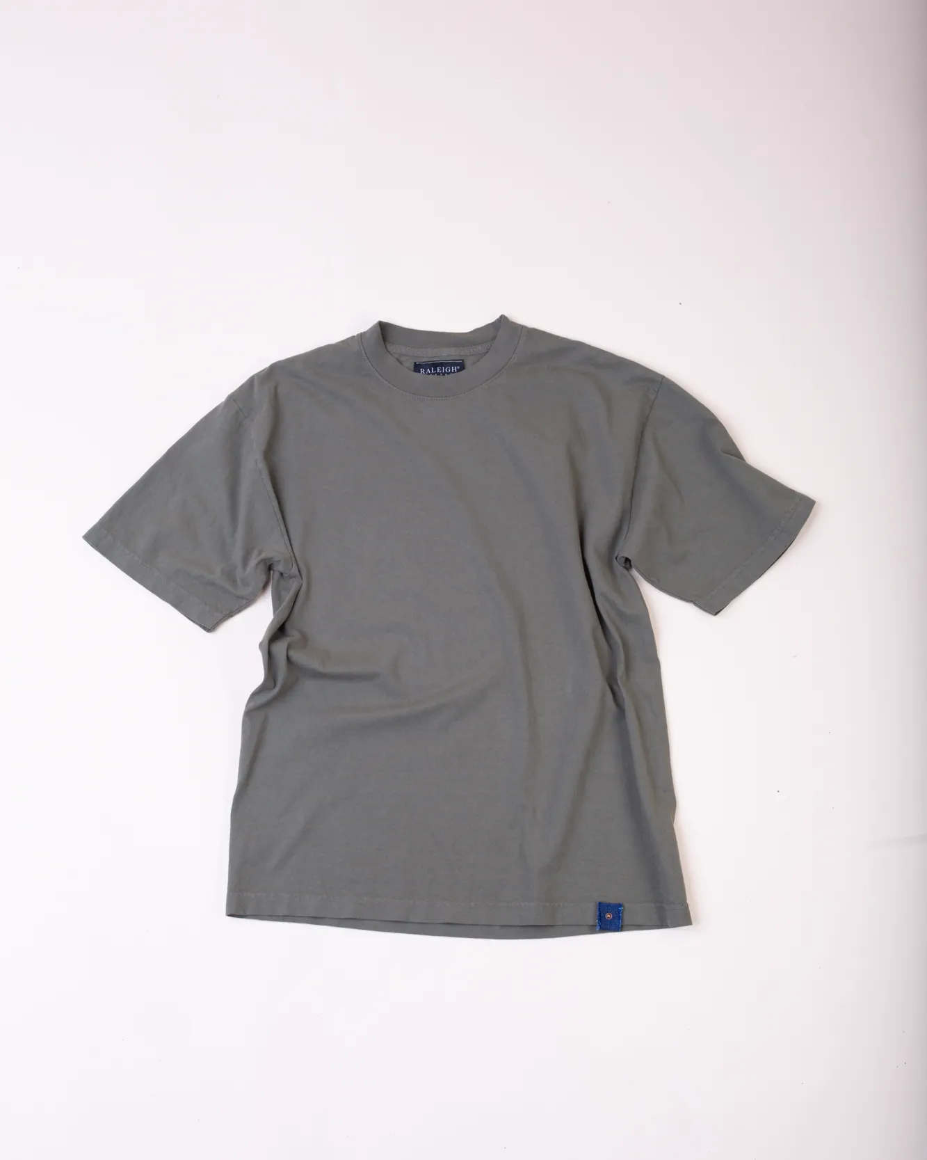 Crew Neck Tab Tee | Army sold by Raleigh Denim Workshop product image thumbnail 5