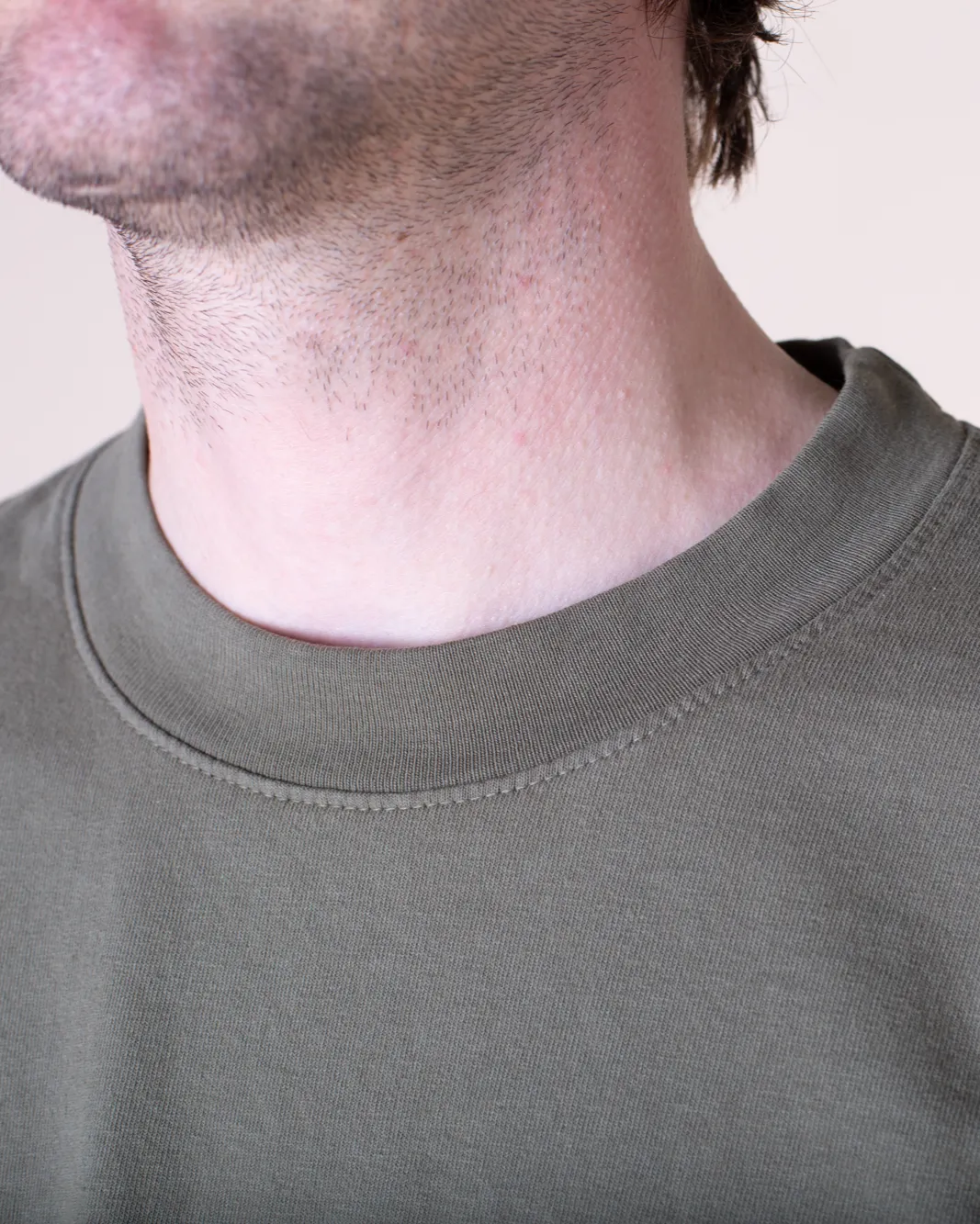 Crew Neck Tab Tee | Army sold by Raleigh Denim Workshop product image thumbnail 4