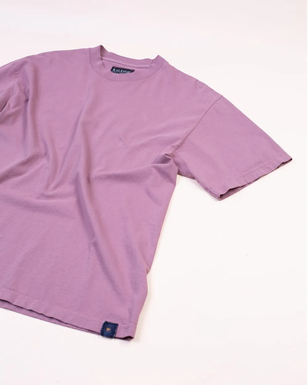 Crew Neck Tab Tee | Dusty Rose sold by Raleigh Denim Workshop product image thumbnail 2