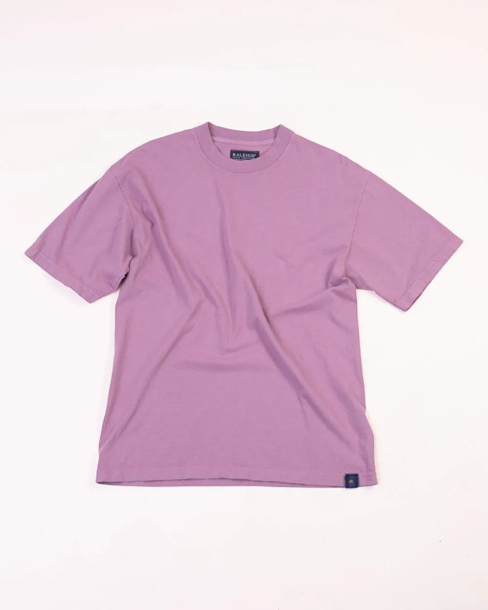 Crew Neck Tab Tee | Dusty Rose sold by Raleigh Denim Workshop