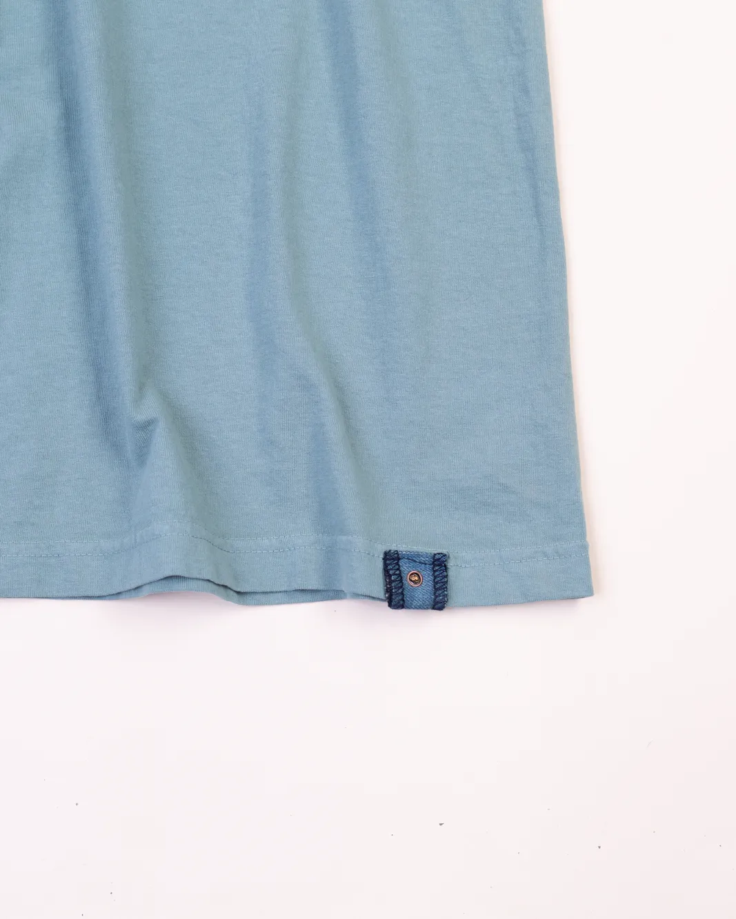 Crew Neck Tab Tee | Atlantic Green sold by Raleigh Denim Workshop product image thumbnail 3