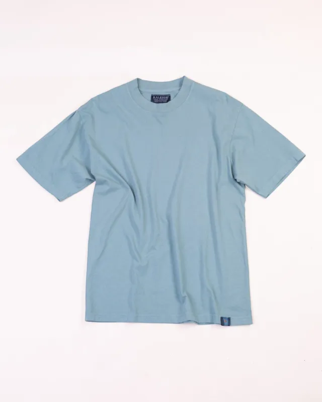 Crew Neck Tab Tee | Atlantic Green made by Raleigh Denim Workshop