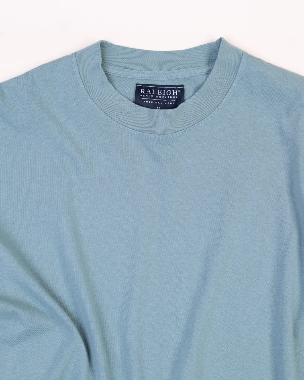 Crew Neck Tab Tee | Atlantic Green sold by Raleigh Denim Workshop product image thumbnail 4