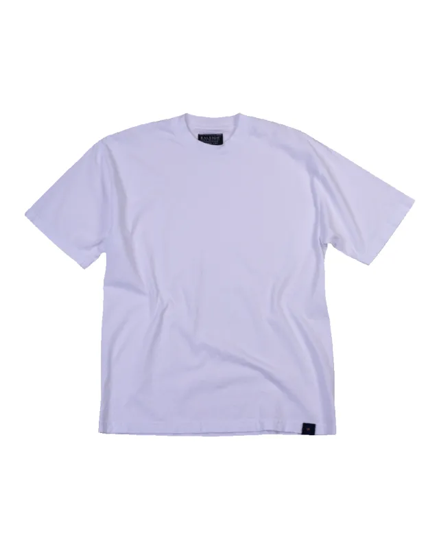 Crew Neck Tab Tee | White made by Raleigh Denim Workshop