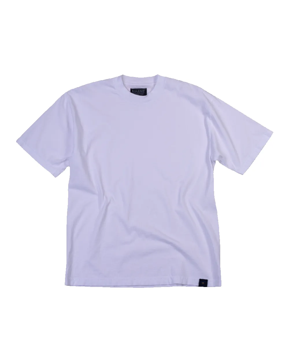 Crew Neck Tab Tee | White sold by Raleigh Denim Workshop