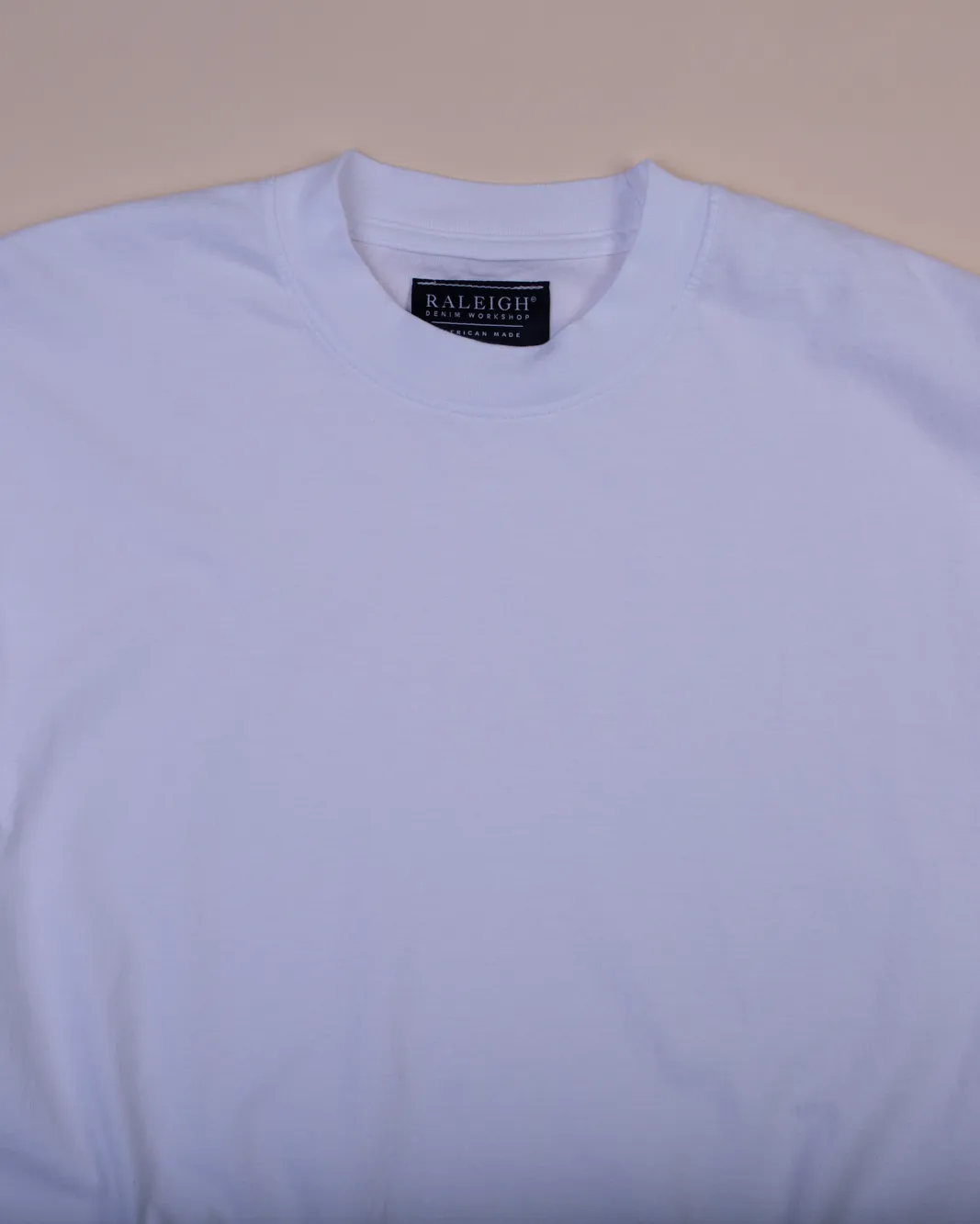 Crew Neck Tab Tee | White sold by Raleigh Denim Workshop product image thumbnail 3