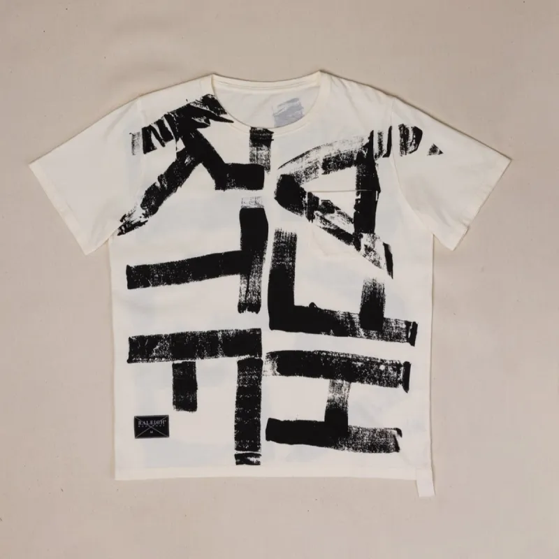 Hand Lettered Pocket Tee | Black sold by Raleigh Denim Workshop