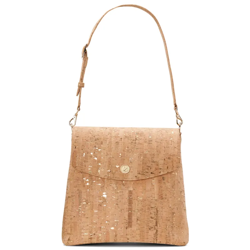 Gemma Backpack Purse - Gold Speckled Cork sold by Svala