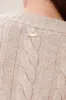 Rita Cashmere Wool Cropped Cardigan Beige sold by Toccin