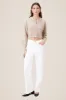 Rita Cashmere Wool Cropped Cardigan Beige sold by Toccin