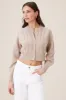 Rita Cashmere Wool Cropped Cardigan Beige sold by Toccin
