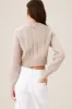 Rita Cashmere Wool Cropped Cardigan Beige sold by Toccin